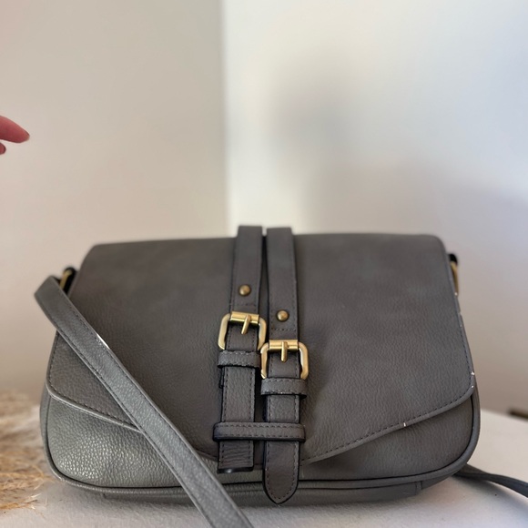 Chic gray Leather Crossbody Bag Merona - Picture 5 of 12